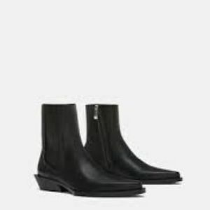 Zara Women Cowboy Ankle Boots